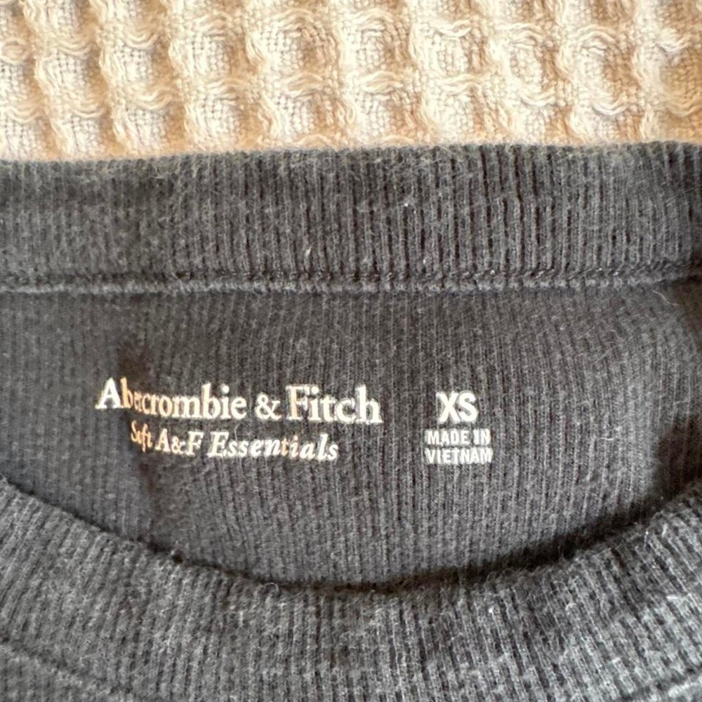 Abercrombie & Fitch Black Ribbed High-Neck Tank Top XS - Picture 5 of 5